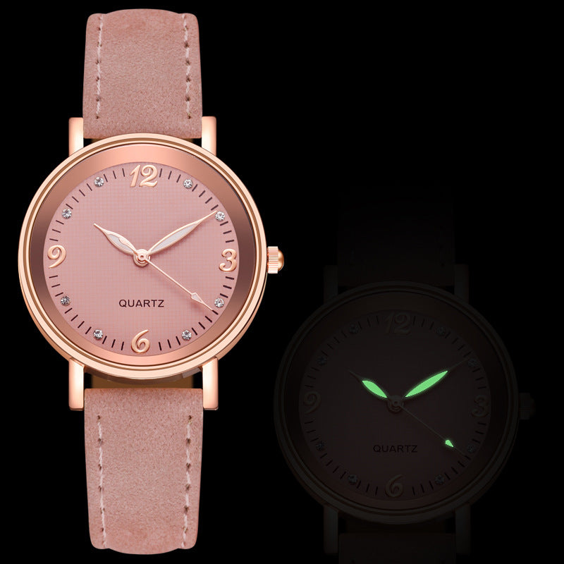 New arrival: women's luminous watch with leather strap - casual fashion trend, wholesale direct from watch manufacturer