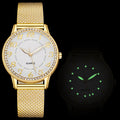 diamond-encrusted luminous watch women's fashiontrendy business mesh belt women's quartz watch manufacturer wholesale watch