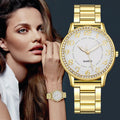 Aliexpress diamond-studded luminous watch - women's casual business steel band quartz watch - wholesale diamond jewelry wristwatch from manufacturer