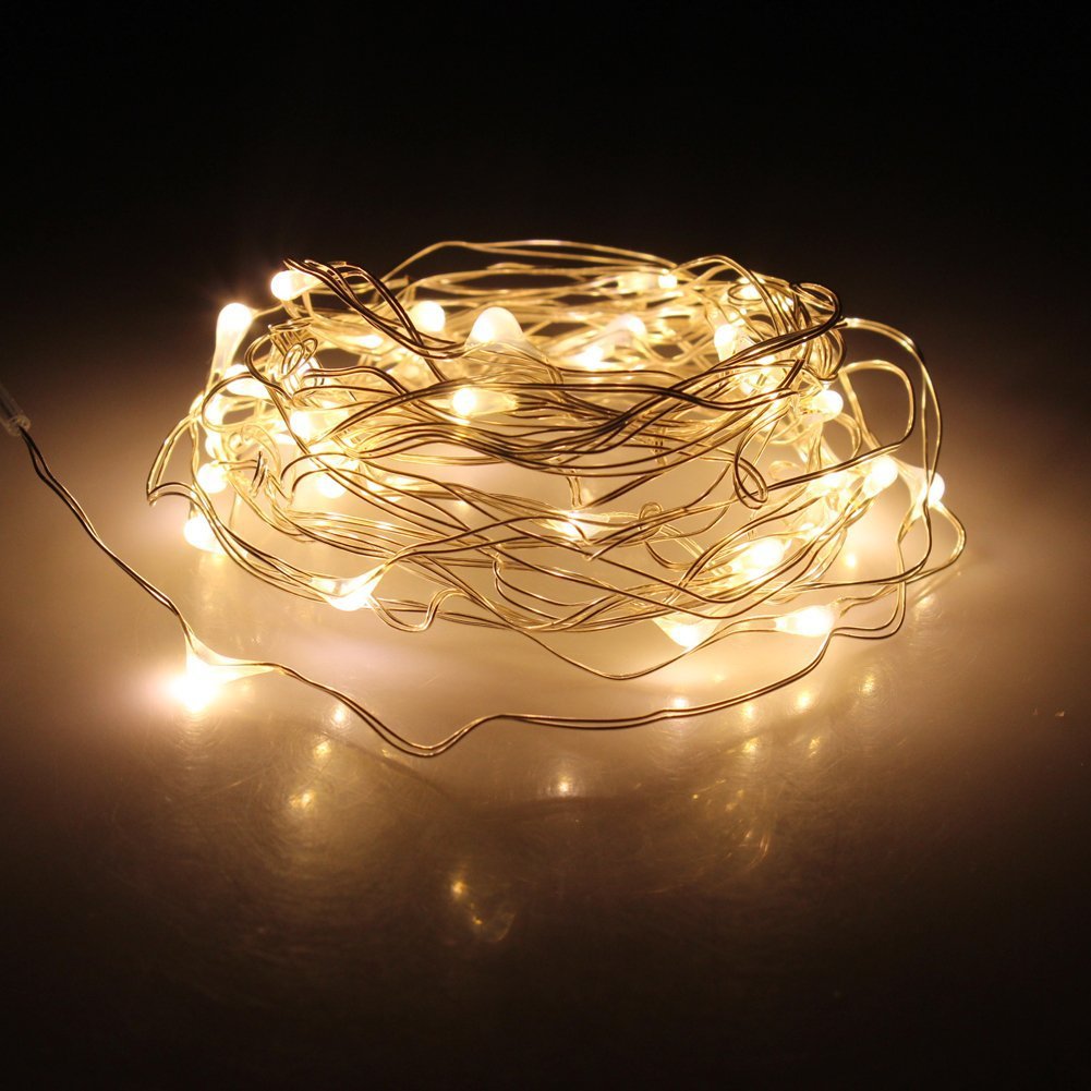 Cross-border LED copper wire light string, button battery box, copper wire light, firefly bouquet, wedding gift box, Christmas decoration