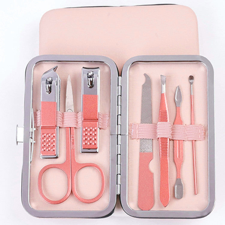 Rose gold stainless steel nail clipper set - complete 18-piece manicure & pedicure tool kit - nail clippers & more