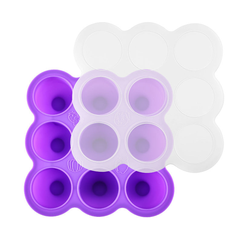 New arrival: 9-cavity silicone baby food storage container with lid - ready to ship!