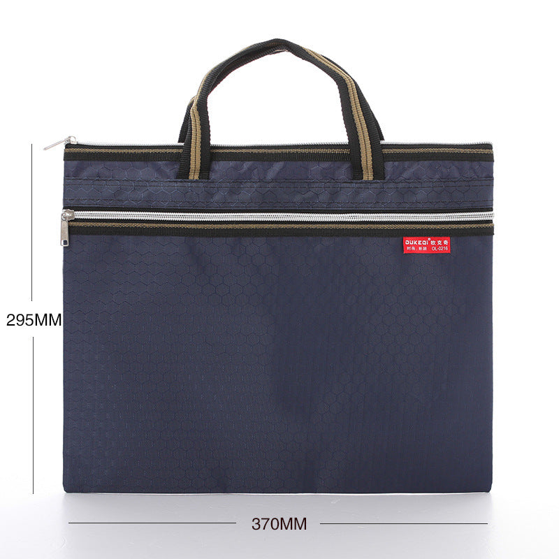 Portable football pattern document bag conference training bag business document bag oxford canvas information storage bag printing