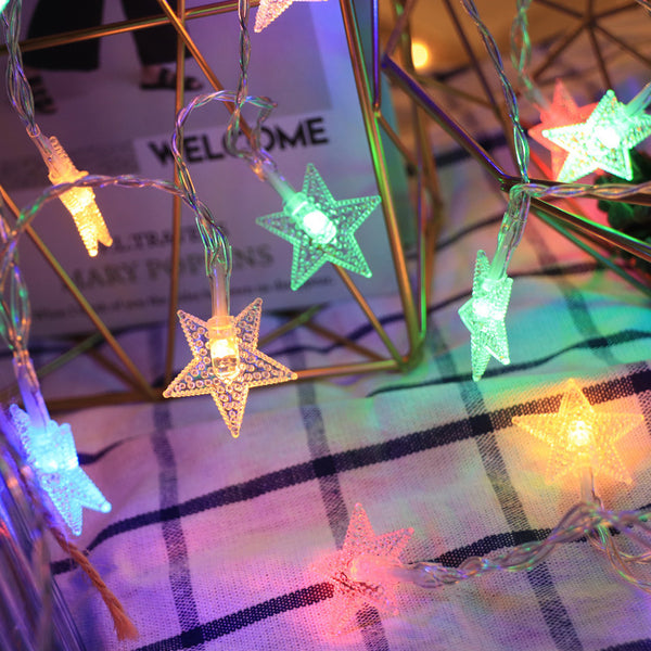 Spot Festive Gypsy LED Light String Festive Christmas Decoration Lights  Battery Box LED Star Light String