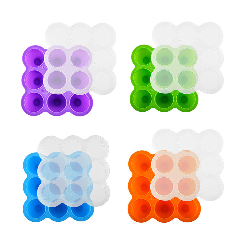 New arrival: 9-cavity silicone baby food storage container with lid - ready to ship!