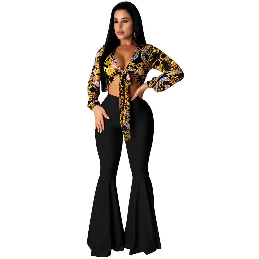 Spot! K8907 European and American sexy, slim lotus leaf pendulum, nightclub pants