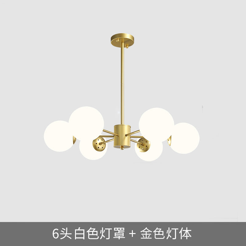 Living room chandelier household simple molecular light luxury magic bean chandelier dining room bedroom lighting package combination advanced sense