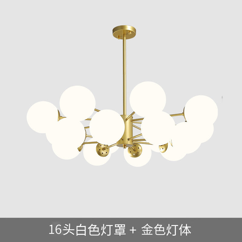 Living room chandelier household simple molecular light luxury magic bean chandelier dining room bedroom lighting package combination advanced sense