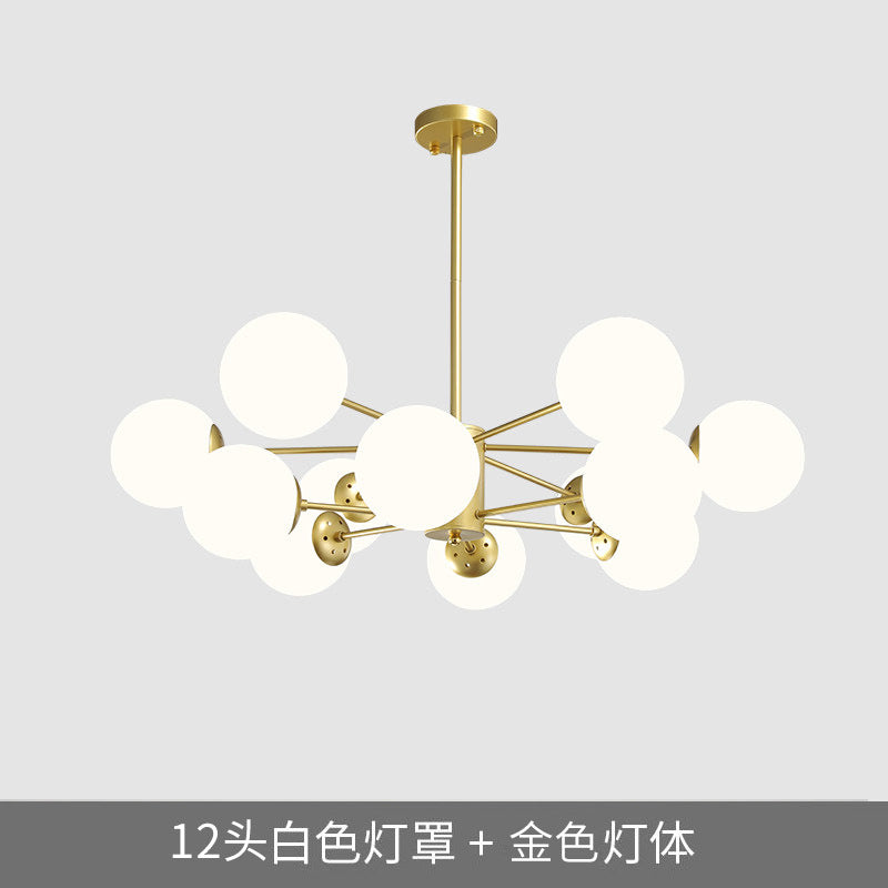 Living room chandelier household simple molecular light luxury magic bean chandelier dining room bedroom lighting package combination advanced sense
