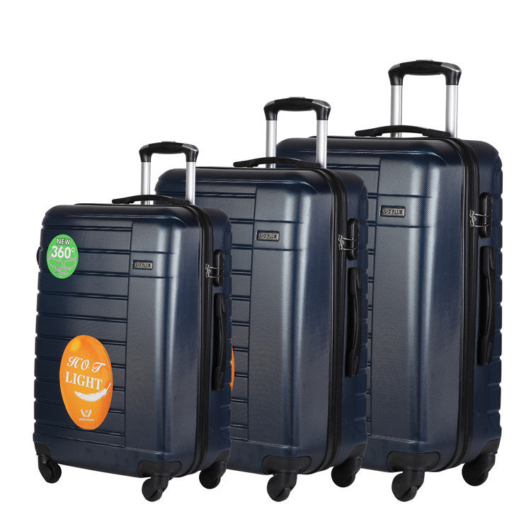 Factory direct sales trolley case printed logo universal wheel luggage gift password box wholesale travel bag ABS