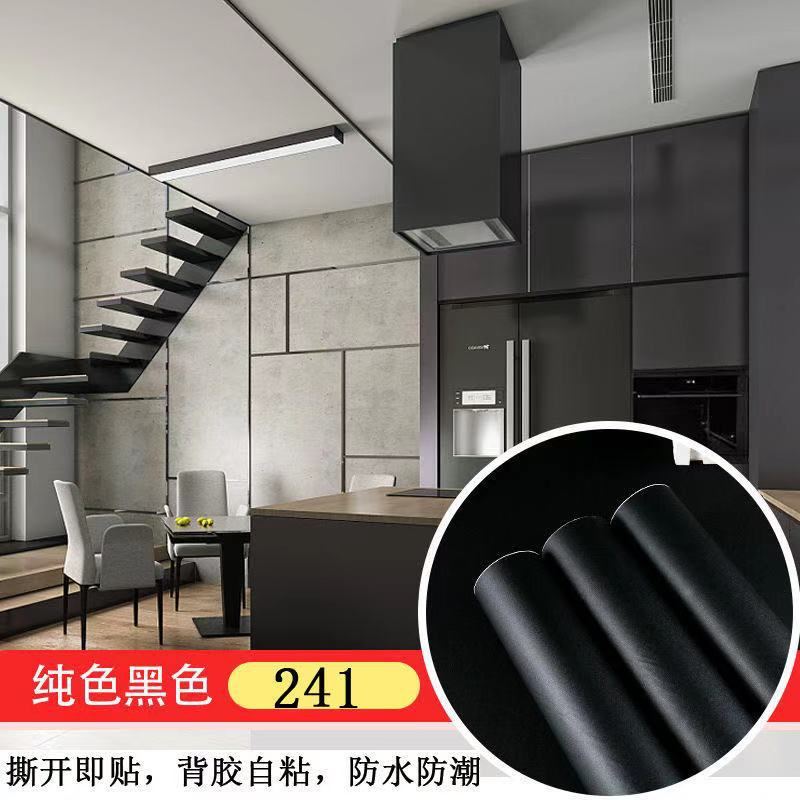 Solid color thickened wallpaper plain color self-adhesive candy color matte Boeing film furniture renovation sticker matte waterproof sticker