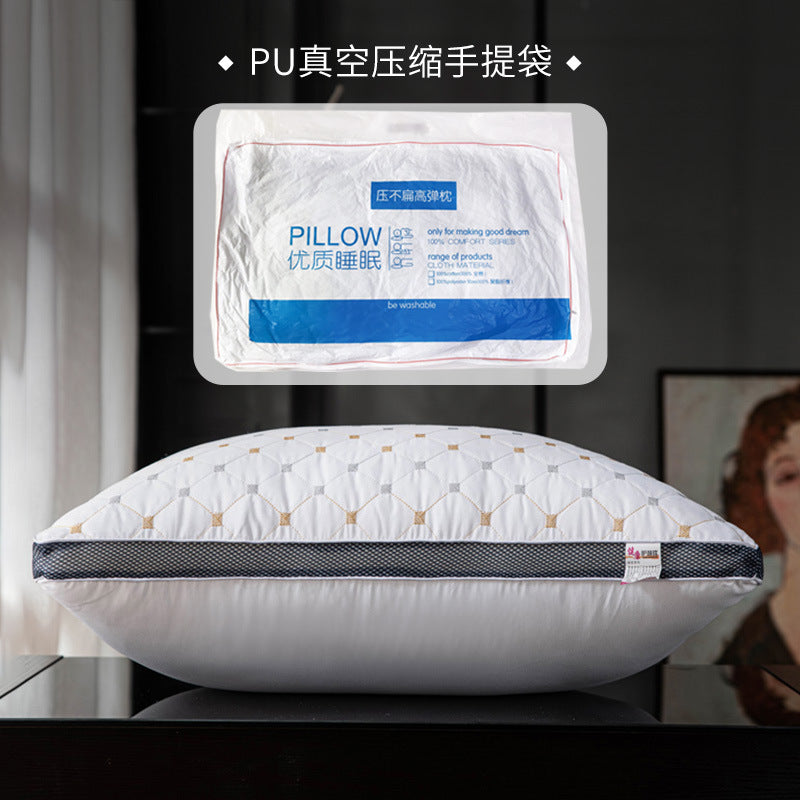 Student pillow core wholesale hotel pillow core pair of pillows household pillow core high resilience feather silk cotton pillow core factory