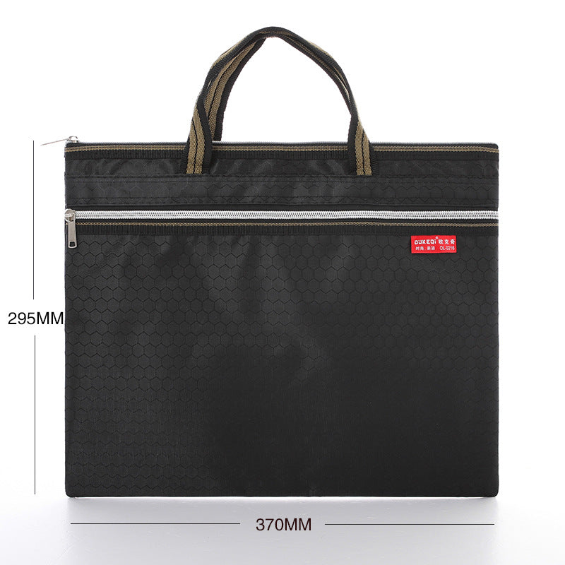 Portable football pattern document bag conference training bag business document bag oxford canvas information storage bag printing