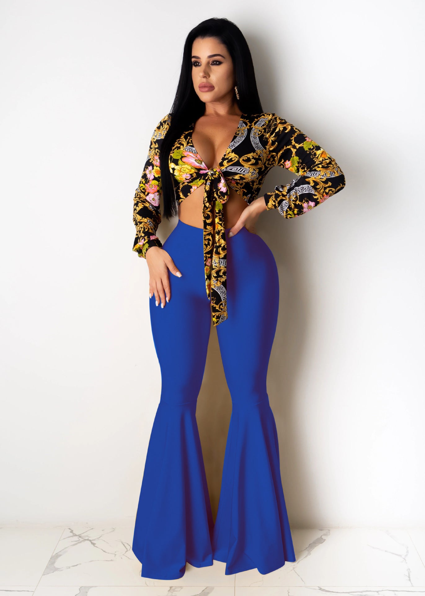 Spot! K8907 European and American sexy, slim lotus leaf pendulum, nightclub pants