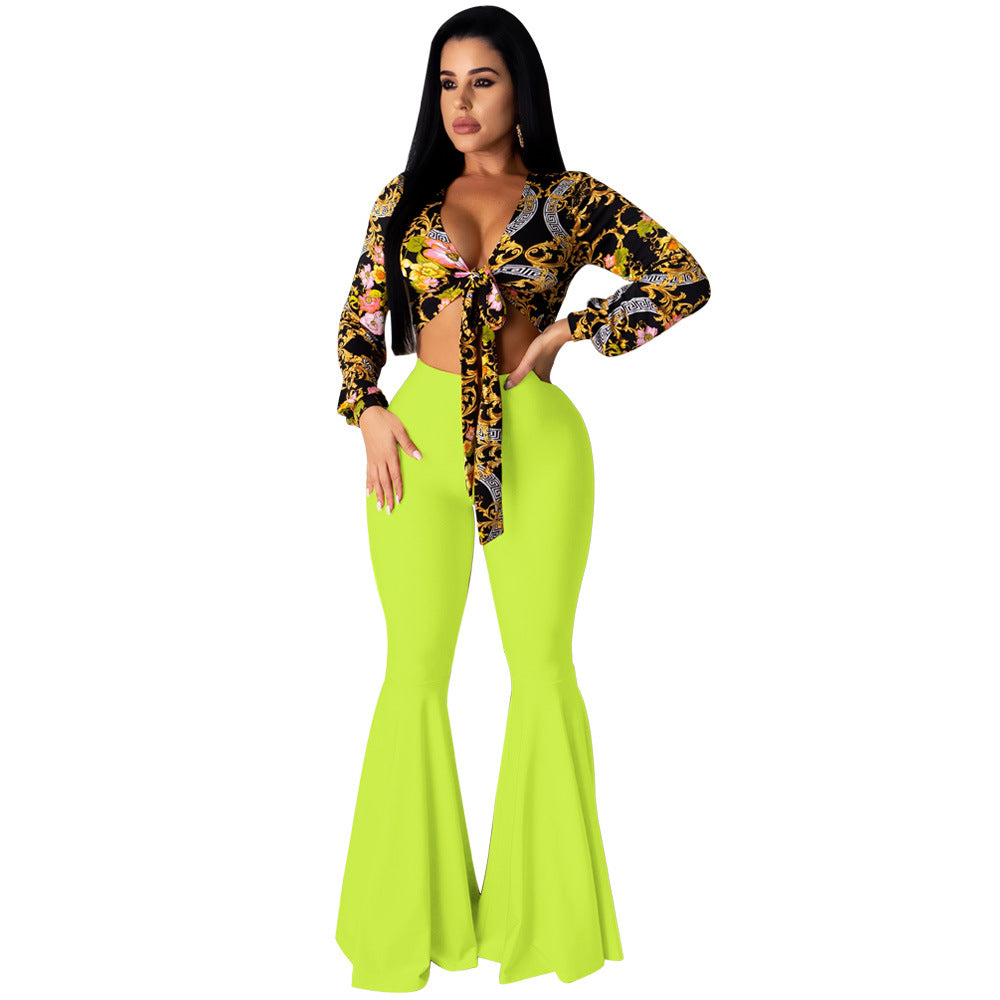 Spot! K8907 European and American sexy, slim lotus leaf pendulum, nightclub pants