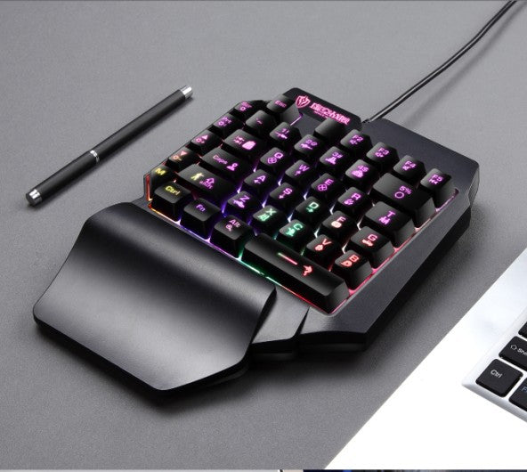 Longweishi k109 one-handed gaming mechanical keyboard gun god throne left-hand keypad mobile game external amazon