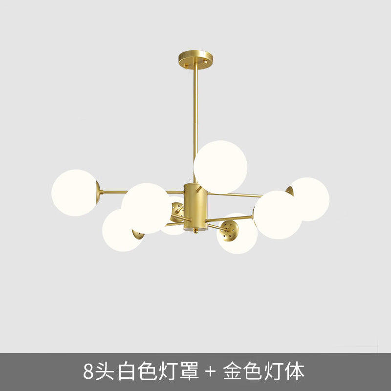 Living room chandelier household simple molecular light luxury magic bean chandelier dining room bedroom lighting package combination advanced sense
