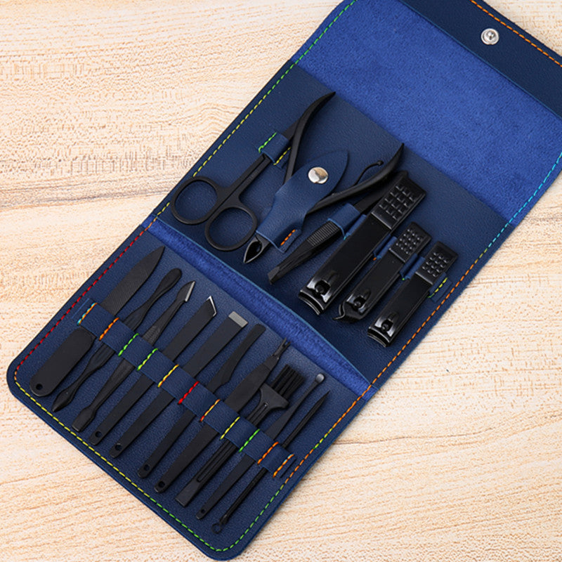 New green stainless steel nail clipper pedicure knife set manicure tool full set nail scissors set nail clippers wholesale