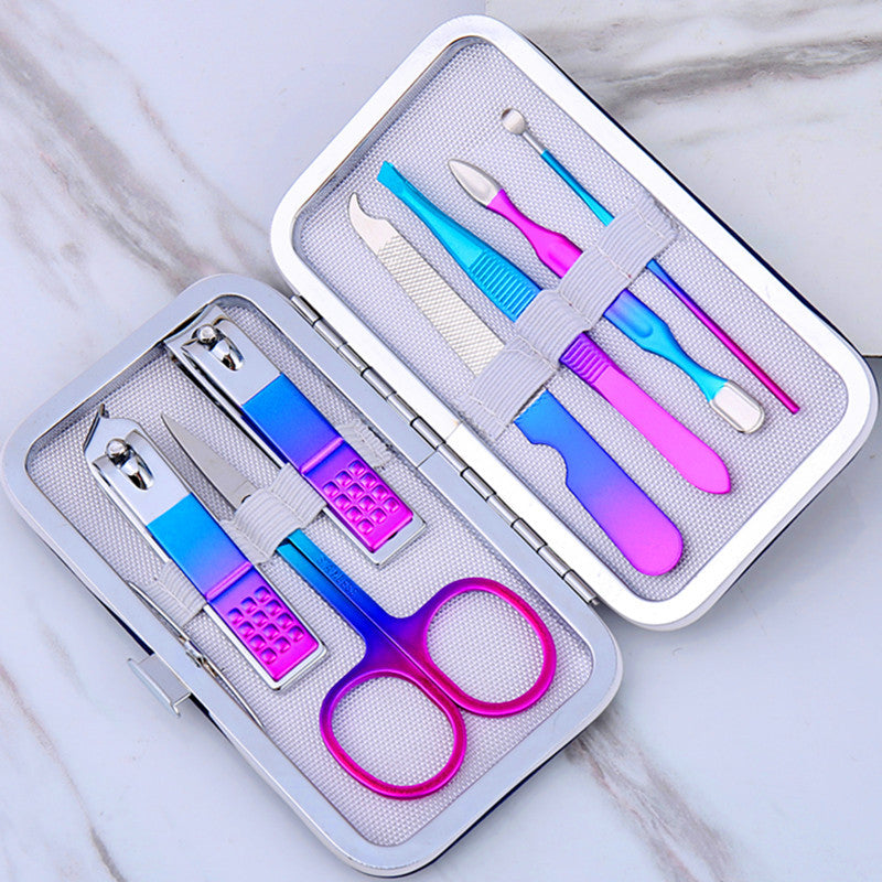 Eagle beak stainless steel manicure kit 15 beauty scissors pedicure knife nail polish nail clipper suit wholesale manicure package