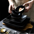 European-style frosted tableware ceramic plate japanese-style steak plate for home rice bowl dish suit white porcelain high appearance