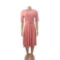 Send belt independent station  european and american women's clothing summerelegantplus sizefashion pleated exportfashiondress