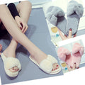 Bow-tie fuzzy slippers - wholesale manufacturer of comfortable indoor home slippers