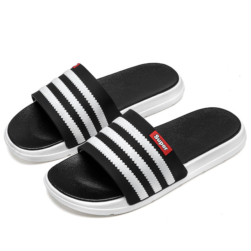 【dropshipping available】korean style men's summer fashion slippers - anti-slip, couple's outdoor/indoor flip-flops