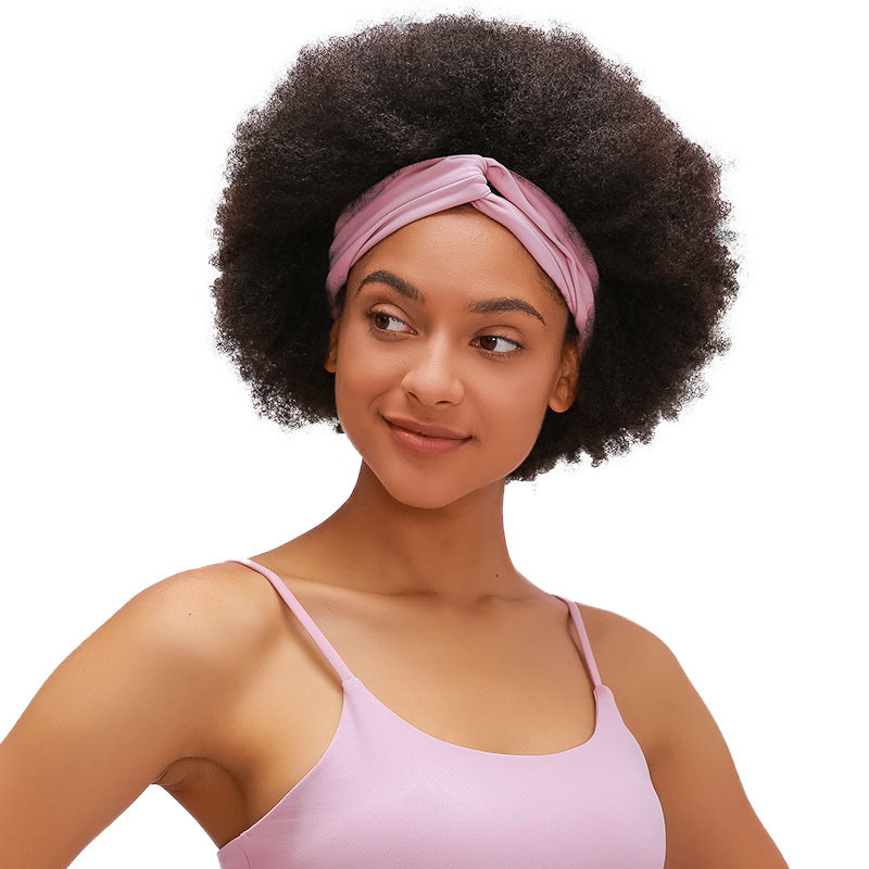New high-elasticity, skin-friendly solid color criss-cross headband for women - yoga & sports hair tie - european & american style s2083