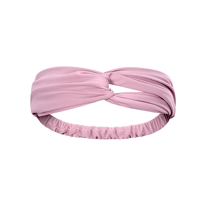 New high-elasticity, skin-friendly solid color criss-cross headband for women - yoga & sports hair tie - european & american style s2083