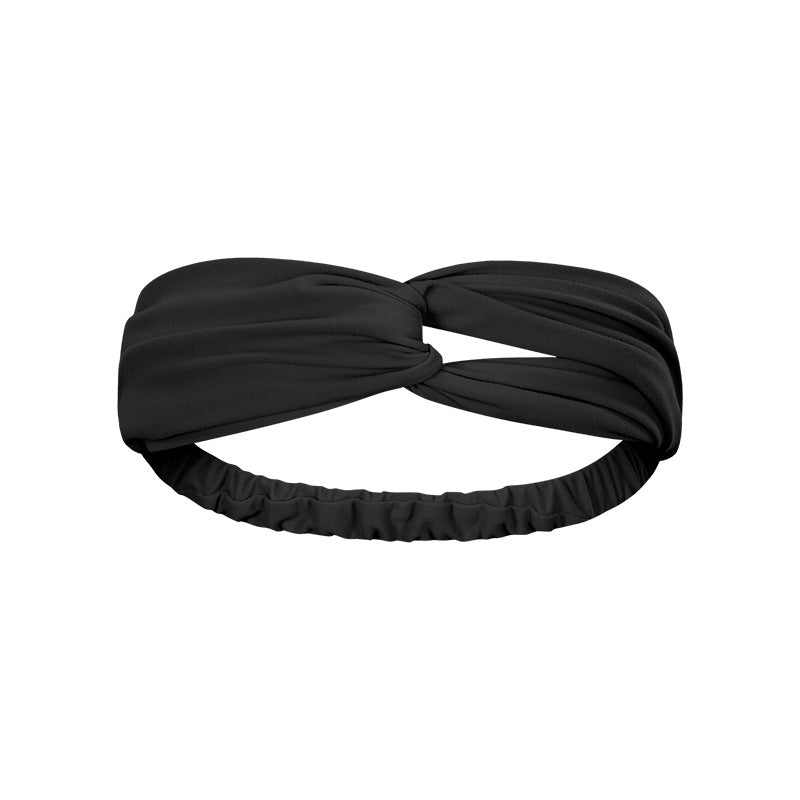 New high-elasticity, skin-friendly solid color criss-cross headband for women - yoga & sports hair tie - european & american style s2083
