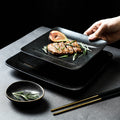European-style frosted tableware ceramic plate japanese-style steak plate for home rice bowl dish suit white porcelain high appearance