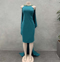 fashion source fashion african fashionpure color beading backless silm long tail fashiondress big sale