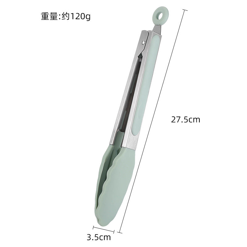 Factory direct candy-colored silicone food tongs - new food clips, bbq tongs, bread tongs