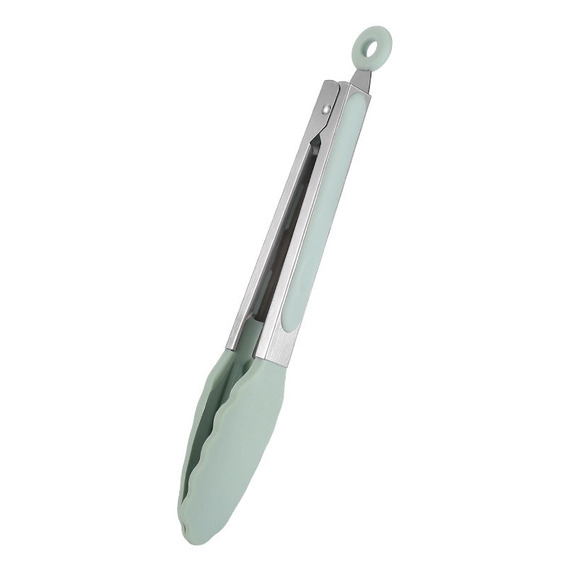 Factory direct candy-colored silicone food tongs - new food clips, bbq tongs, bread tongs