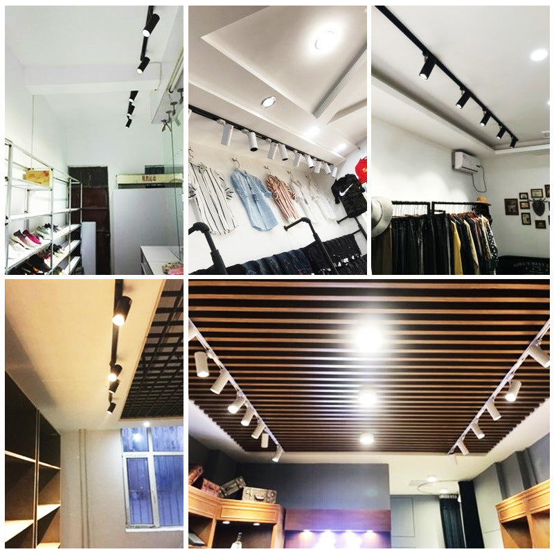 Track light clothing store commercial 30w guide rail light super bright living room home led spotlight surface mounted Zhongshan lighting white