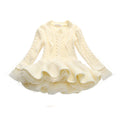 european and american autumn/winter collection: export-quality knitted long-sleeve girls' princess dress sweater dress - direct from the manufacturer