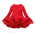 european and american autumn/winter collection: export-quality knitted long-sleeve girls' princess dress sweater dress - direct from the manufacturer