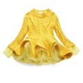 european and american autumn/winter collection: export-quality knitted long-sleeve girls' princess dress sweater dress - direct from the manufacturer
