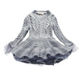 european and american autumn/winter collection: export-quality knitted long-sleeve girls' princess dress sweater dress - direct from the manufacturer
