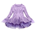 european and american autumn/winter collection: export-quality knitted long-sleeve girls' princess dress sweater dress - direct from the manufacturer