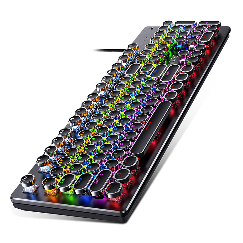 Silver sculpt summoner true mechanical keyboard - hot-swappable, gaming blue switch, esports punk style, wired usb - amazon wholesale
