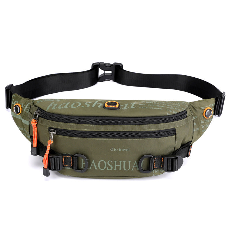 Cross-border special for new outdoor men's fanny packs, street trend breast bags, messenger bags, sports running close-fitting fanny packs