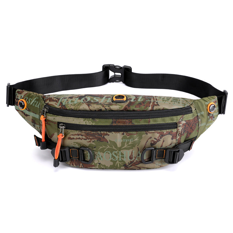 Cross-border special for new outdoor men's fanny packs, street trend breast bags, messenger bags, sports running close-fitting fanny packs