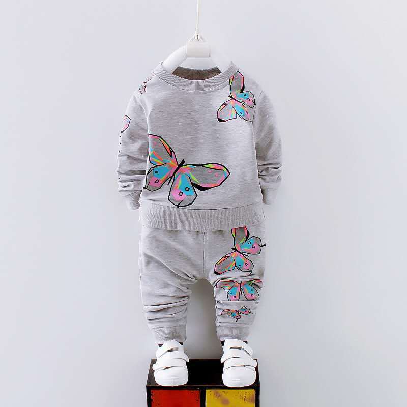 Children's two-piece set spring & fall  new arrival baby girl children's clothing k-style cotton 0-4 years old children's casualsuit