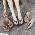 Thick sole slippers 6cm cool slippers outwearfashion flip-flops seaside vacation beach shoes trendy 2025 new women's shoes