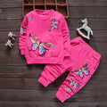 Children's two-piece set spring & fall  new arrival baby girl children's clothing k-style cotton 0-4 years old children's casualsuit