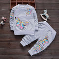 Children's two-piece set spring & fall  new arrival baby girl children's clothing k-style cotton 0-4 years old children's casualsuit