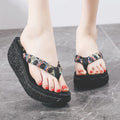 Thick sole slippers 6cm cool slippers outwearfashion flip-flops seaside vacation beach shoes trendy 2025 new women's shoes