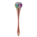 Goblet 1#-rose gold-mixed color powder brush+opp packaging