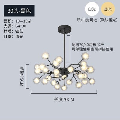 2019 new Internet celebrity firefly lighting atmospheric Nordic lamps postmodern simple dining room bedroom living room chandelier